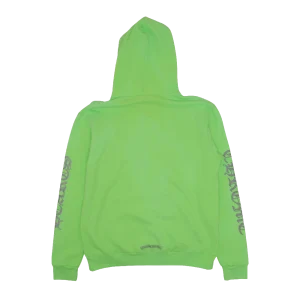 Chrome Hearts 3M Vertical Logo Hoodie - Green