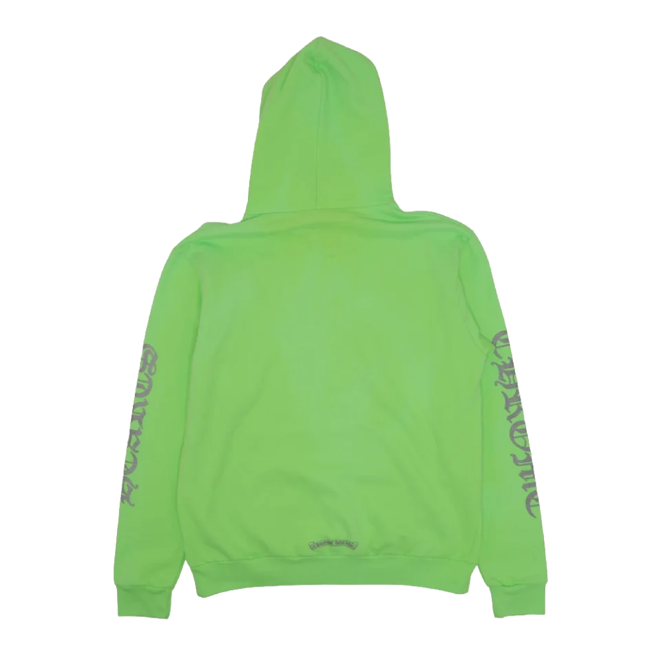Chrome Hearts 3M Vertical Logo Hoodie - Green