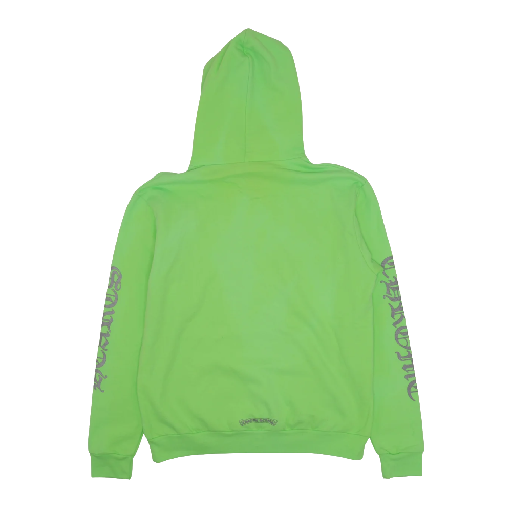 Chrome Hearts 3M Vertical Logo Hoodie - Green